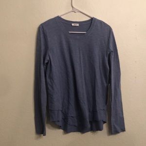 Wilt l/s mock layer tee slub blueberry